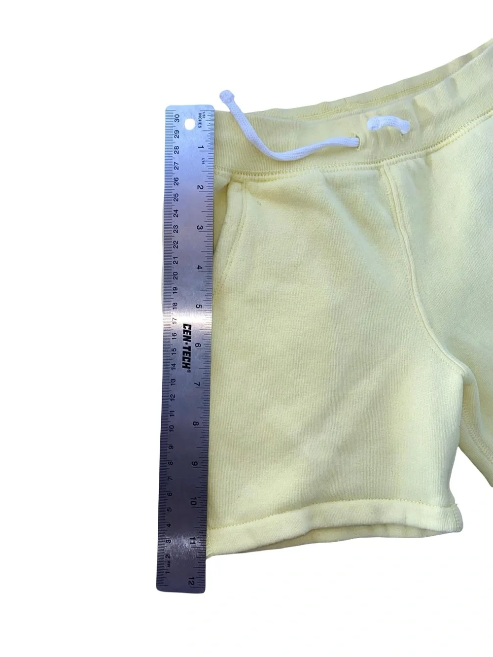 Polo Ralph Lauren Boys Yellow Fleece Shorts Logo Sweatshorts Drawstring Size 5